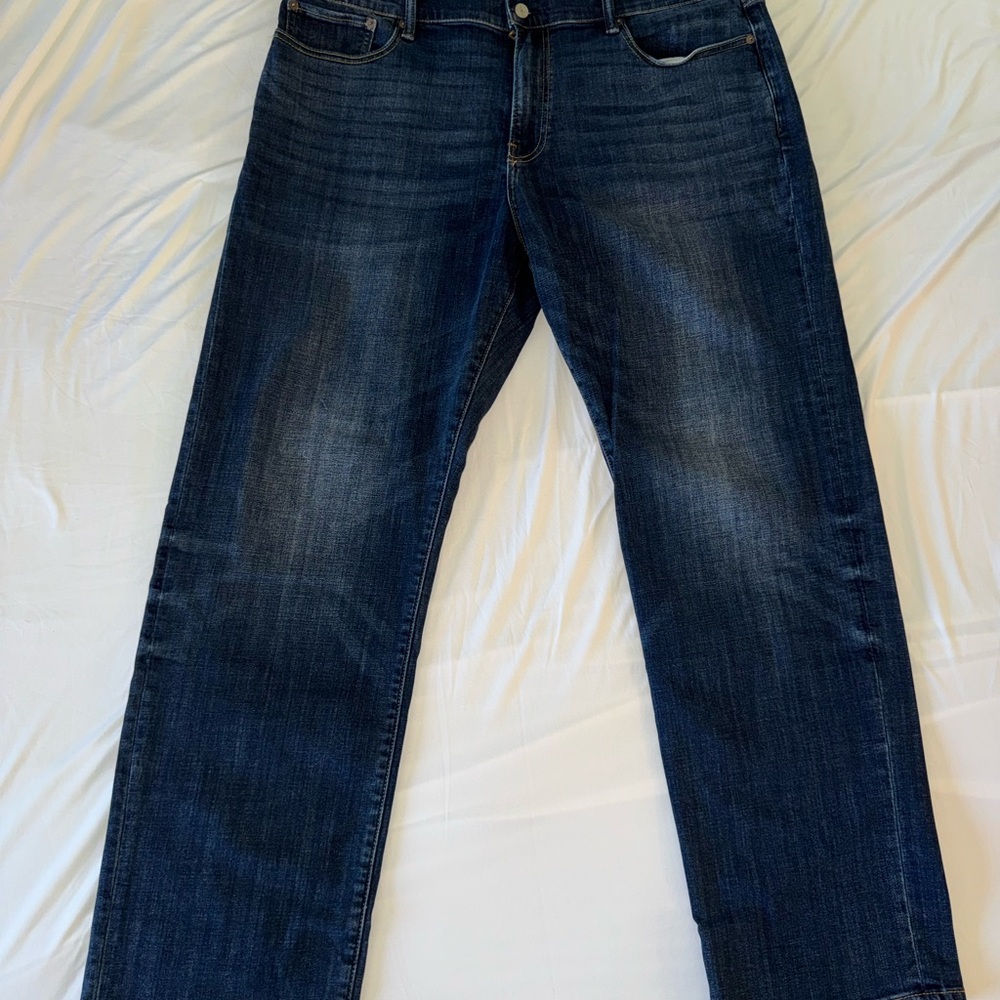 Lucky Brand Men's 363 Vintage Straight Coolmax Dark Indigo Jeans 38x32